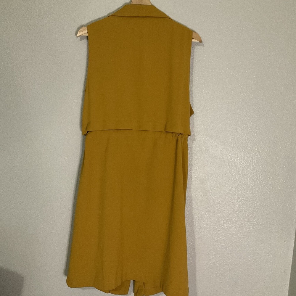 Elodie Longline Duster Cardigan Size L Spice Open Front Waterfall Drape Pockets - Picture 5 of 13